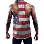 American Flag War Memorial Print Training Tank Top