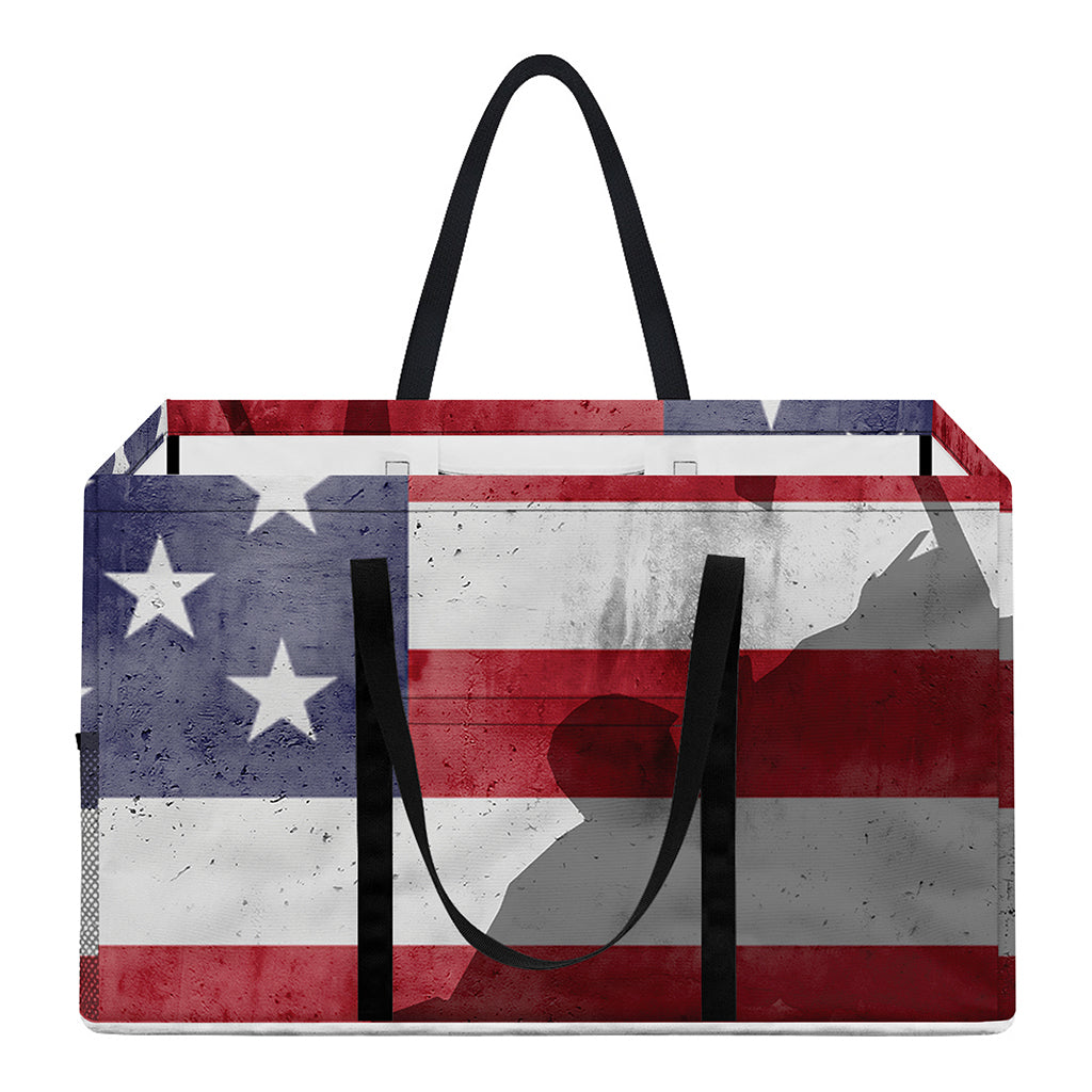 American Flag War Memorial Print Utility Tote Bag