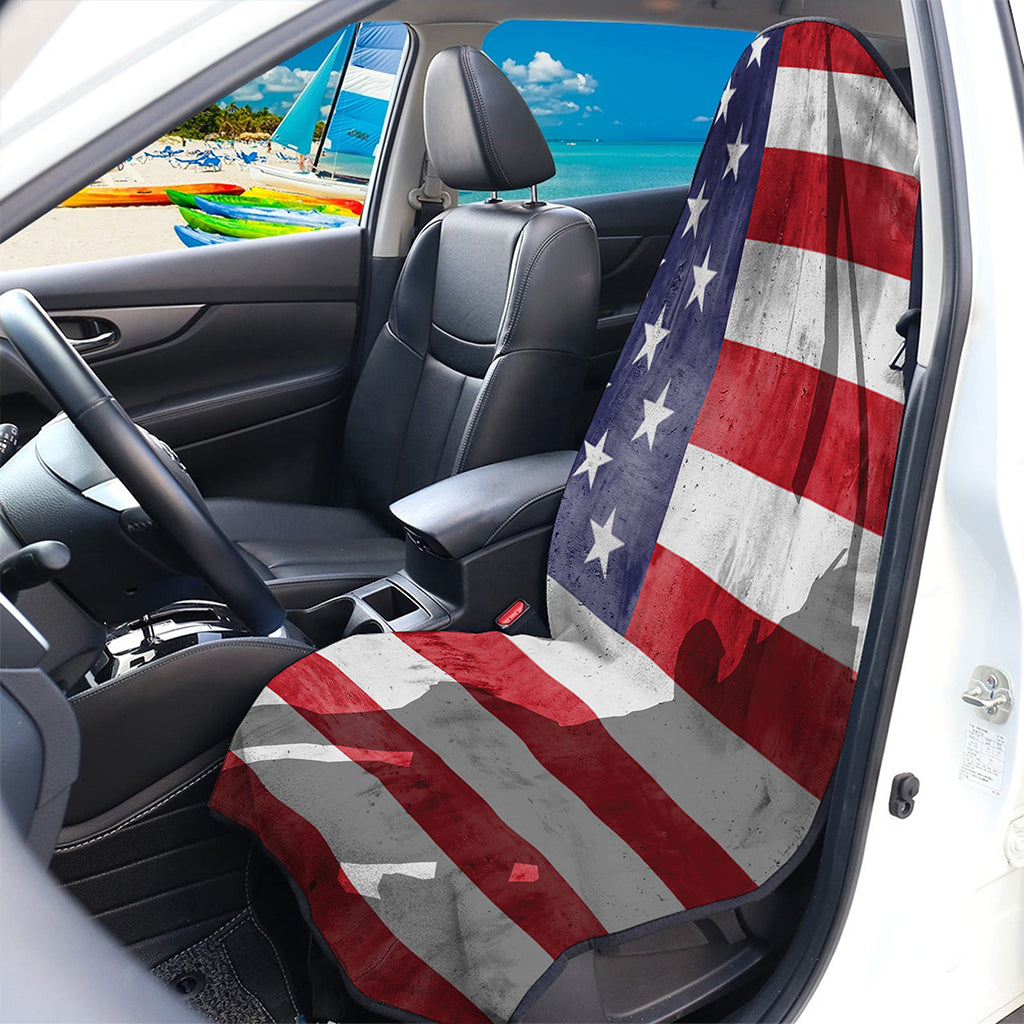 American Flag War Memorial Print Waterproof Car Seat Cover