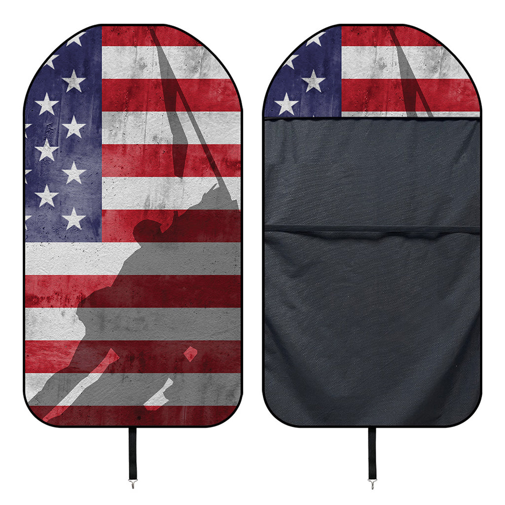 American Flag War Memorial Print Waterproof Car Seat Cover