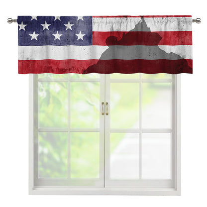 American Flag War Memorial Print Window Valance