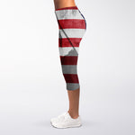 American Flag War Memorial Print Women's Capri Leggings
