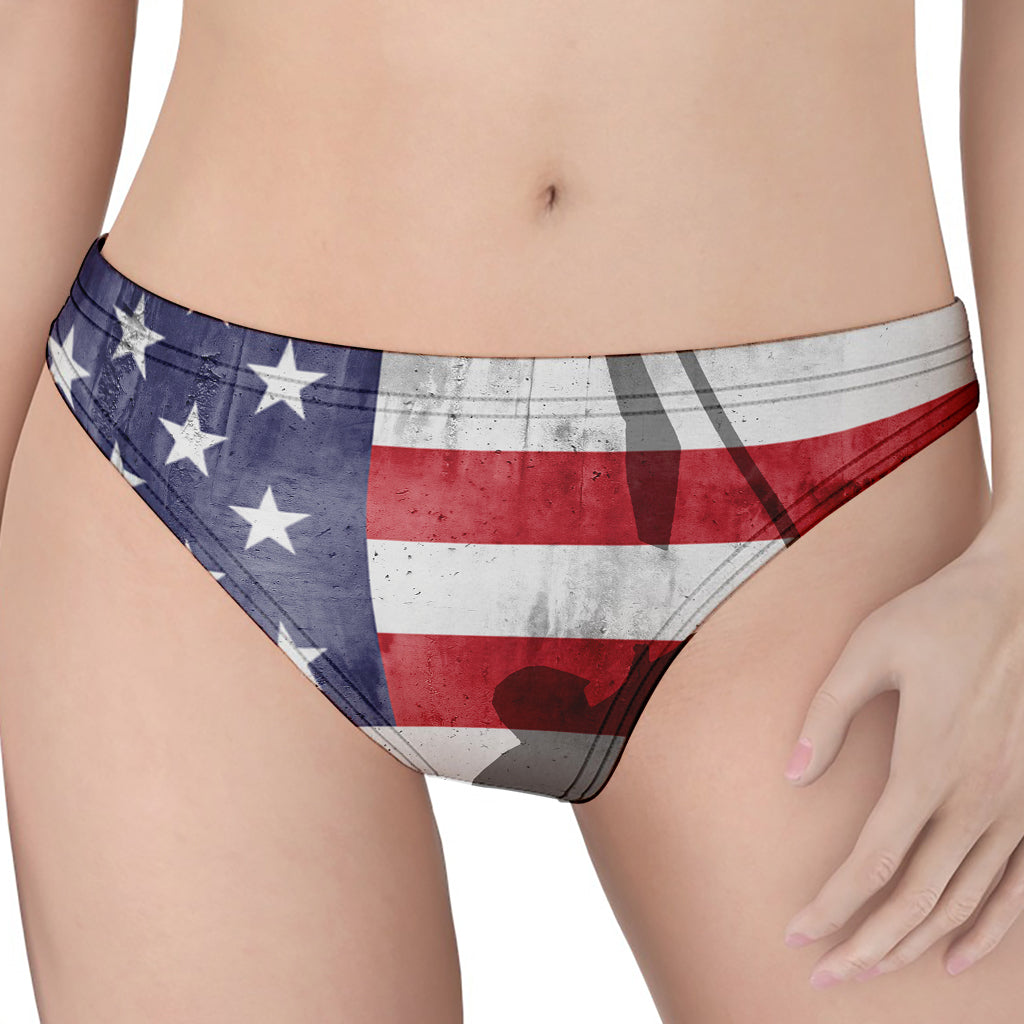 American Flag War Memorial Print Women's Thong