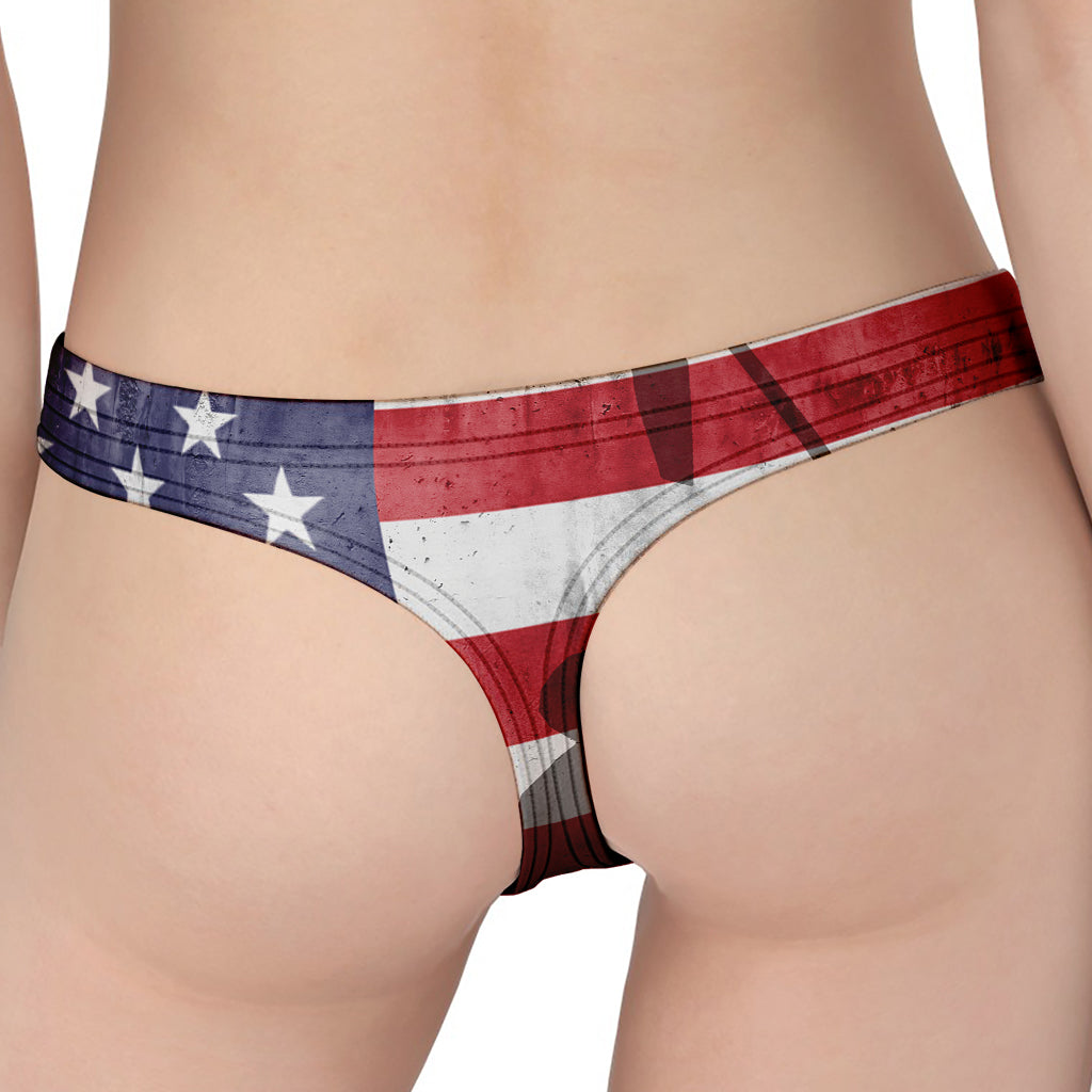 American Flag War Memorial Print Women's Thong