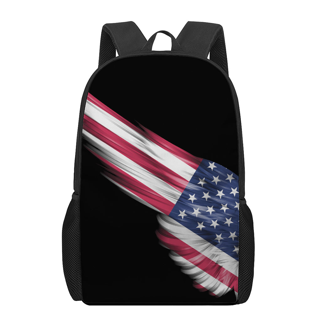 American Flag Wing Print 17 Inch Backpack