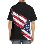 American Flag Wing Print Aloha Shirt