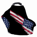 American Flag Wing Print Baby Seat Cover