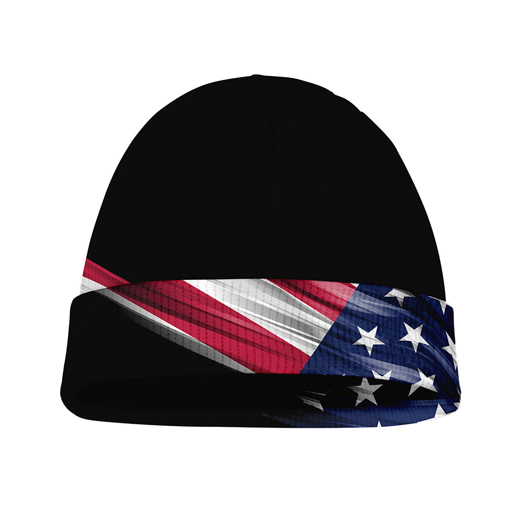 American Flag Wing Print Beanie