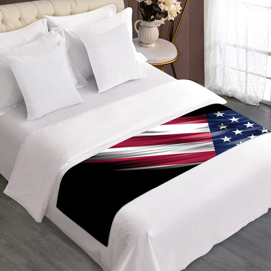 American Flag Wing Print Bed Runner