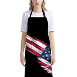 American Flag Wing Print Bib Apron With Pocket