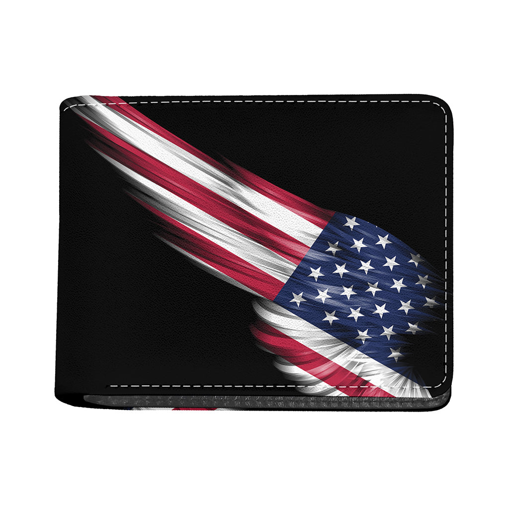 American Flag Wing Print Bifold Wallet