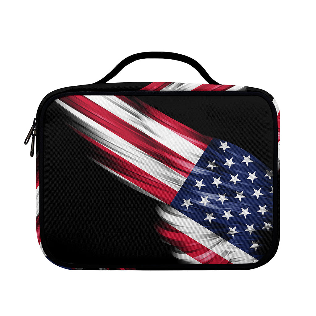 American Flag Wing Print Briefcase Bible Bag
