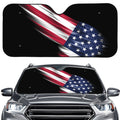 American Flag Wing Print Car Windshield Sun Shade