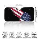 American Flag Wing Print Car Windshield Sun Shade
