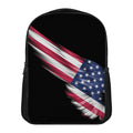 American Flag Wing Print Casual Backpack