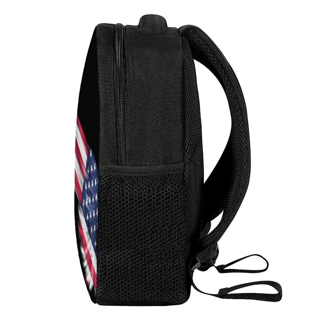 American Flag Wing Print Casual Backpack