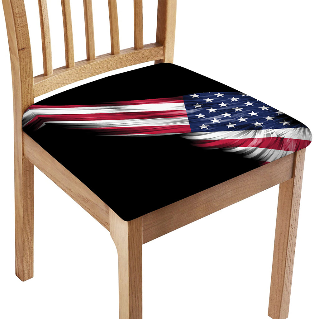 American Flag Wing Print Chair Cushion Cover