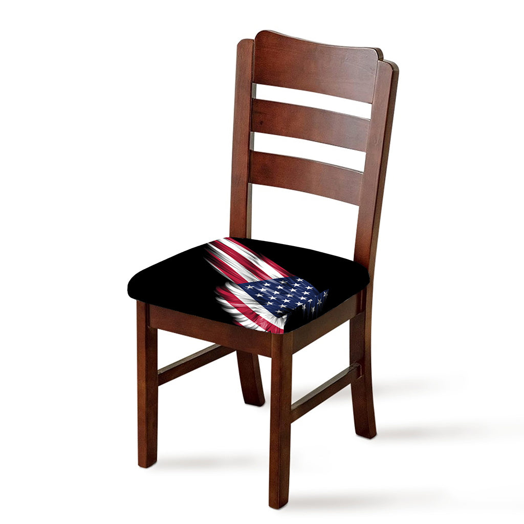 American Flag Wing Print Chair Cushion Cover