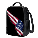 American Flag Wing Print Crossbody Lunch Bag