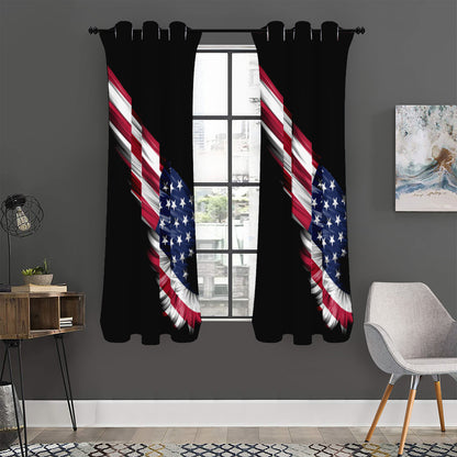 American Flag Wing Print Curtain