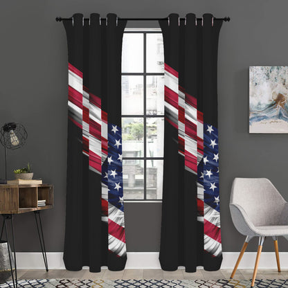 American Flag Wing Print Curtain