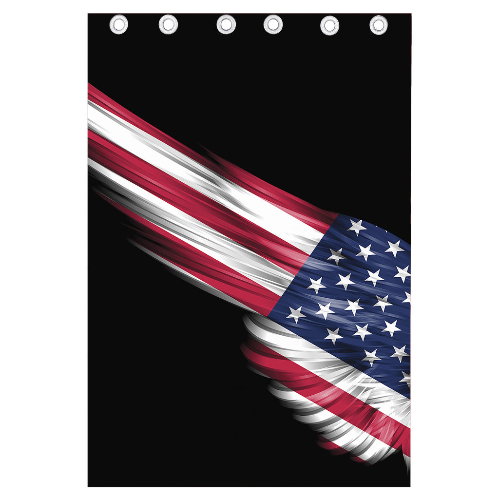 American Flag Wing Print Curtain