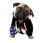 American Flag Wing Print Dog Zip Up Hoodie