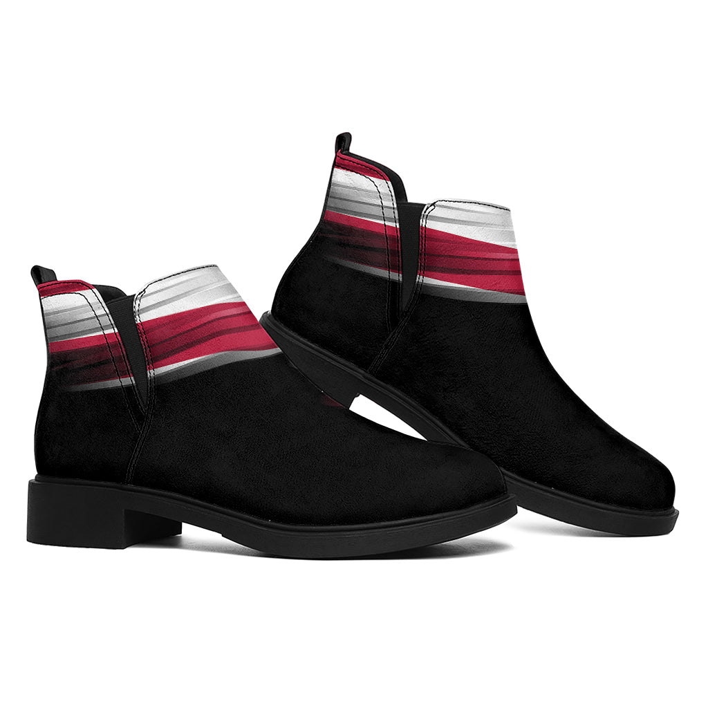 American Flag Wing Print Flat Ankle Boots