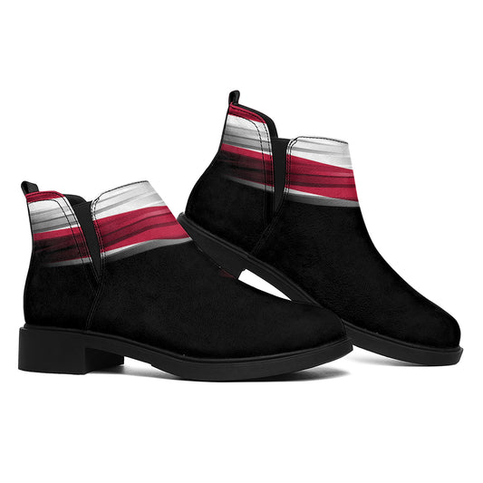 American Flag Wing Print Flat Ankle Boots