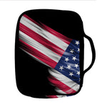 American Flag Wing Print Front Pocket Bible Bag