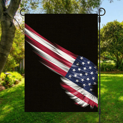 American Flag Wing Print Garden Flag