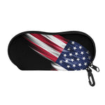 American Flag Wing Print Glasses Case