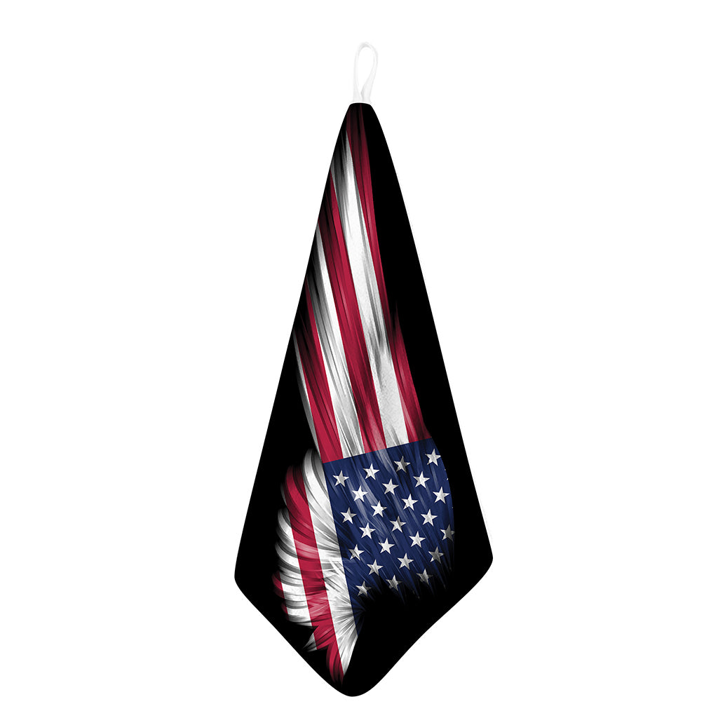 American Flag Wing Print Hand Towel