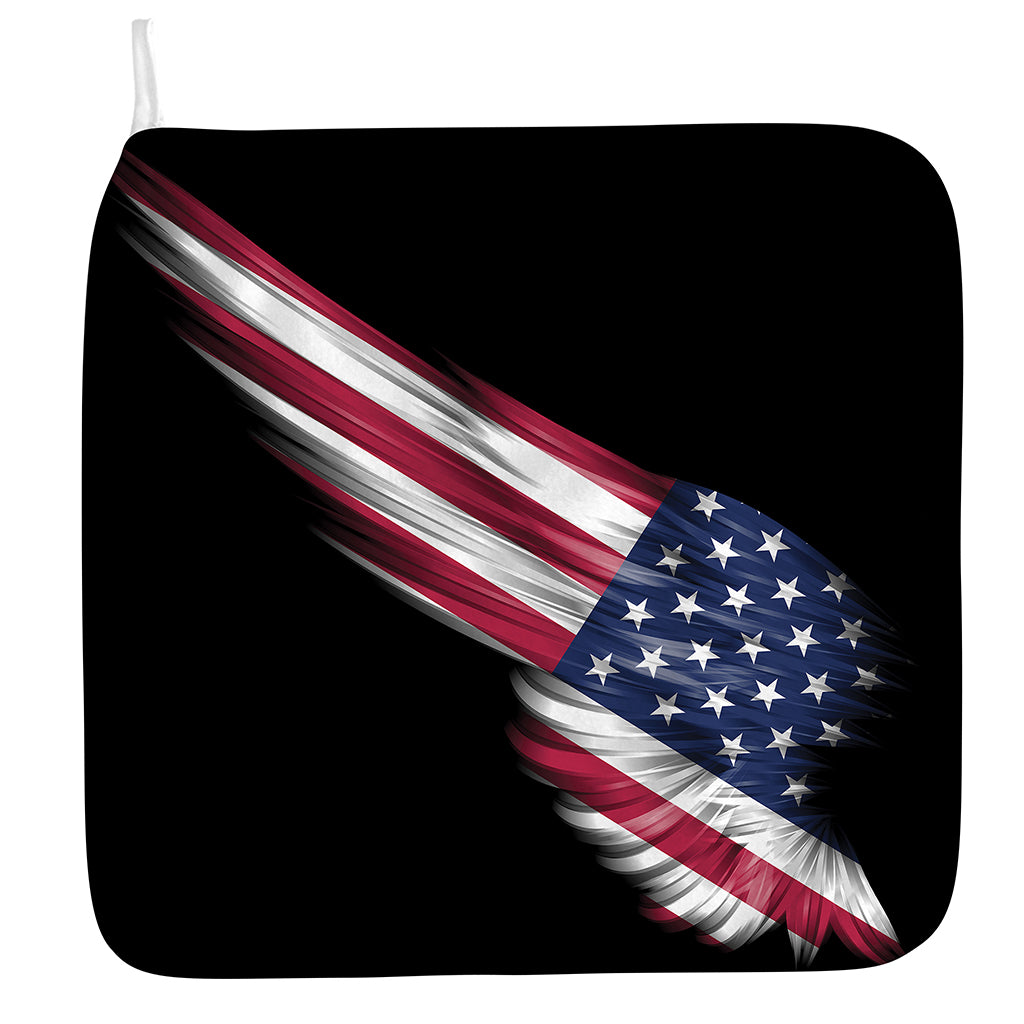 American Flag Wing Print Hand Towel