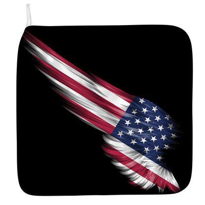 American Flag Wing Print Hand Towel