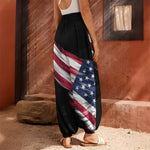 American Flag Wing Print Harem Pants