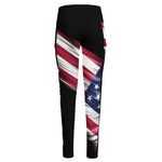 American Flag Wing Print High-Waisted Pocket Leggings