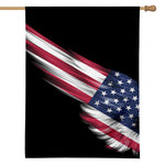 American Flag Wing Print House Flag