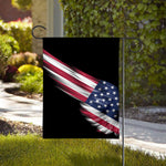 American Flag Wing Print House Flag