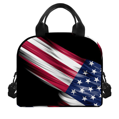 American Flag Wing Print Insulated Lunch Bag