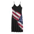 American Flag Wing Print Jersey Midi Cami Dress