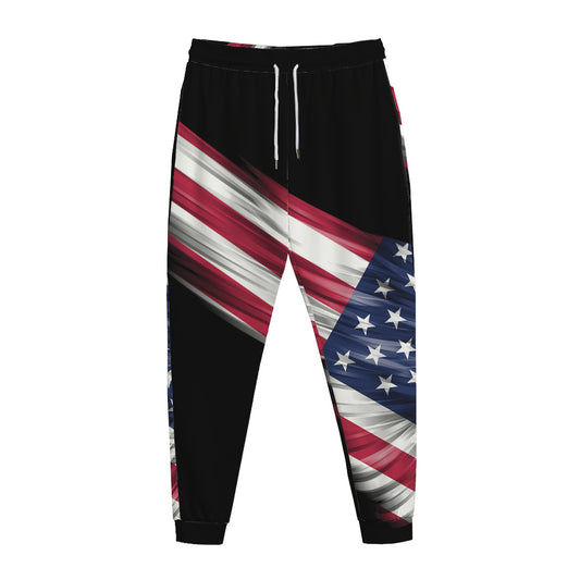 American Flag Wing Print Jogger Pants