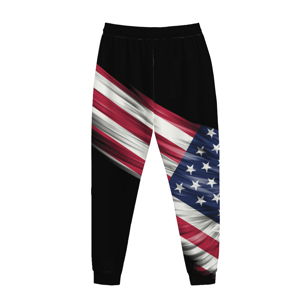 American Flag Wing Print Jogger Pants