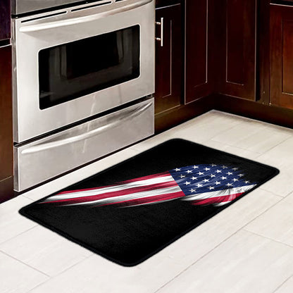 American Flag Wing Print Kitchen Mat