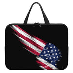 American Flag Wing Print Laptop Sleeve With Handle