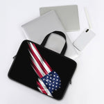 American Flag Wing Print Laptop Sleeve With Handle