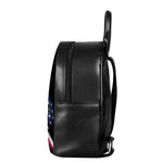 American Flag Wing Print Leather Backpack