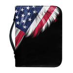 American Flag Wing Print Leather Bible Cover