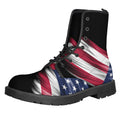 American Flag Wing Print Lace-Up Boots