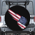 American Flag Wing Print Leather Spare Tire Cover